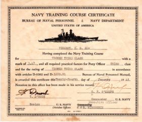Harry's Training Certificate